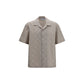Off-White Beige Cotton Pattern Shirt