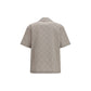Off-White Beige Cotton Pattern Shirt