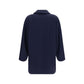 Max Mara Blue Wool Oves Aries Full-Length Jacket