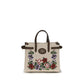 Valentino Garavani Beige Linen Shoulder Bag