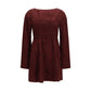 Ganni Bordeaux Acetate Casual Dress
