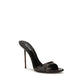 Paris Texas Black Calf Leather Bos Taurus Mules