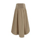 Ganni Beige Cotton Midi Skirt