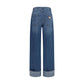 Dolce & Gabbana Blue Cotton Straight-Leg Jeans