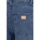 Dolce & Gabbana Blue Cotton Straight-Leg Jeans