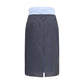 Prada Gray Cotton Midi Skirt