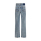 Golden Goose Blue Cotton Straight-Leg Jeans