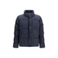 Stone Island Blue Polyamide Full-Length Jacket