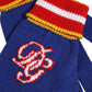 Dolce & Gabbana Blue Striped Wool DG Logo Embroidered Gloves