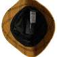Dolce & Gabbana Men Dark Yellow Check Wide Brim Bucket Cap Hat