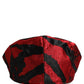 Dolce & Gabbana Men Red Black Stripe Cotton Newsboy Capello Hat
