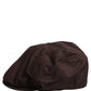 Dolce & Gabbana Men Brown Cotton Newsboy Capello Cabbie Hat