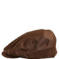 Dolce & Gabbana Men Brown Cotton Newsboy Capello Cabbie Hat