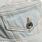 Dolce & Gabbana Men Blue Patchwork Cotton Denim Bucket Cap Hat