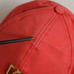 Dolce & Gabbana Men Red Cotton DG Logo Plaque Baseball Cap Hat