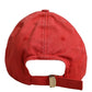 Dolce & Gabbana Men Red Cotton DG Logo Plaque Baseball Cap Hat