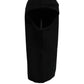 Dolce & Gabbana Men Black Wool Ribbed Knit Balaclava Wrap One Size Hat