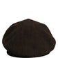 Dolce & Gabbana Men Brown Cotton Flat Cloth Newsboy Cap Hat