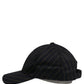 Dolce & Gabbana Black Gold Pinstriped Cotton Baseball Cap Hat