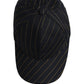 Dolce & Gabbana Black Gold Pinstriped Cotton Baseball Cap Hat