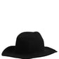 Dolce & Gabbana Men Black Classic Wide Brim Fedora Capello Hat