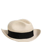 Dolce & Gabbana Men White Paper Straw Fedora Panama Capello Hat