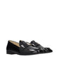 Jimmy Choo Black Leather Slip-On Loafers