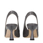 Jimmy Choo Gray Leather High Heel Pumps