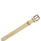 Dolce & Gabbana Beige Embossed Leather Gold Buckle Belt Strap Bracelet