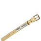 Dolce & Gabbana Beige Embossed Leather Gold Buckle Belt Strap Bracelet