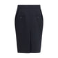 Magda Butrym Black Cotton Midi Skirt