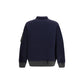 Sacai Blue Cotton Polo Shirt