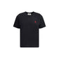 Ami Paris Black Cotton T-Shirt