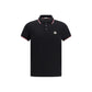 Moncler Black Cotton Polo Shirt