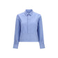 Sacai Blue Cotton Pattern Shirt