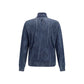 Etro Blue Silk Turtleneck