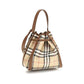 Burberry Beige Calf Leather Bos Taurus Backet Bag