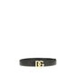 Dolce & Gabbana Black Calf Leather Bos Taurus Regular Belt