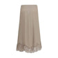 P.A.R.O.S.H. Beige Acetate Midi Skirt