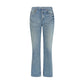 Saint Laurent Blue Cotton Straight-Leg Jeans
