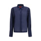 The Latest Blue Wool Oves Aries Dress Shirt