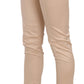 Just Cavalli Cream Low Waist Skinny Formal Trousers Pants