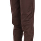Just Cavalli Brown High Waist Tapered Formal Trousers Pants