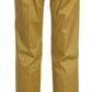 Just Cavalli Mustard Yellow Straight Formal Trousers Pants