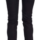 Just Cavalli Black Cotton Low Waist Skinny Denim Pants