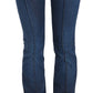 Just Cavalli Blue Low Waist Boot Cut Denim Pants Jeans