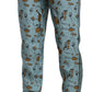 Dolce & Gabbana Blue Musical Instruments Print Tapered Pants