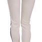 Dolce & Gabbana White Side Stripe Cropped Skinny Pants