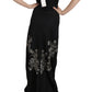 John Richmond Black Sequined Flare Ball Gown Dress