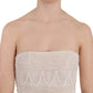 John Richmond Beige Beaded Silk Short Mini Gown  Dress